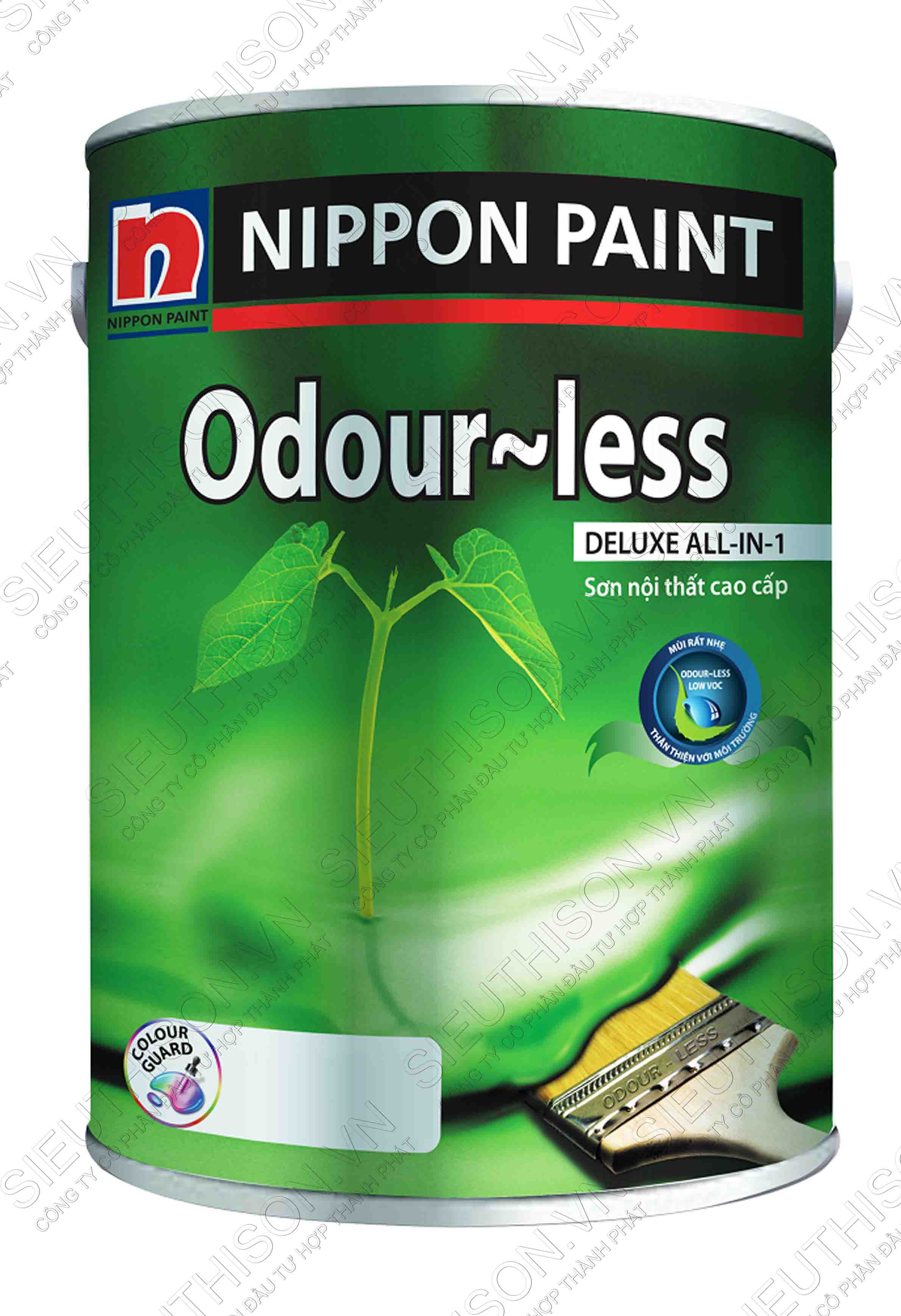 Sơn nội thất Nippon Odour Less All In 1 Siêu Bóng
